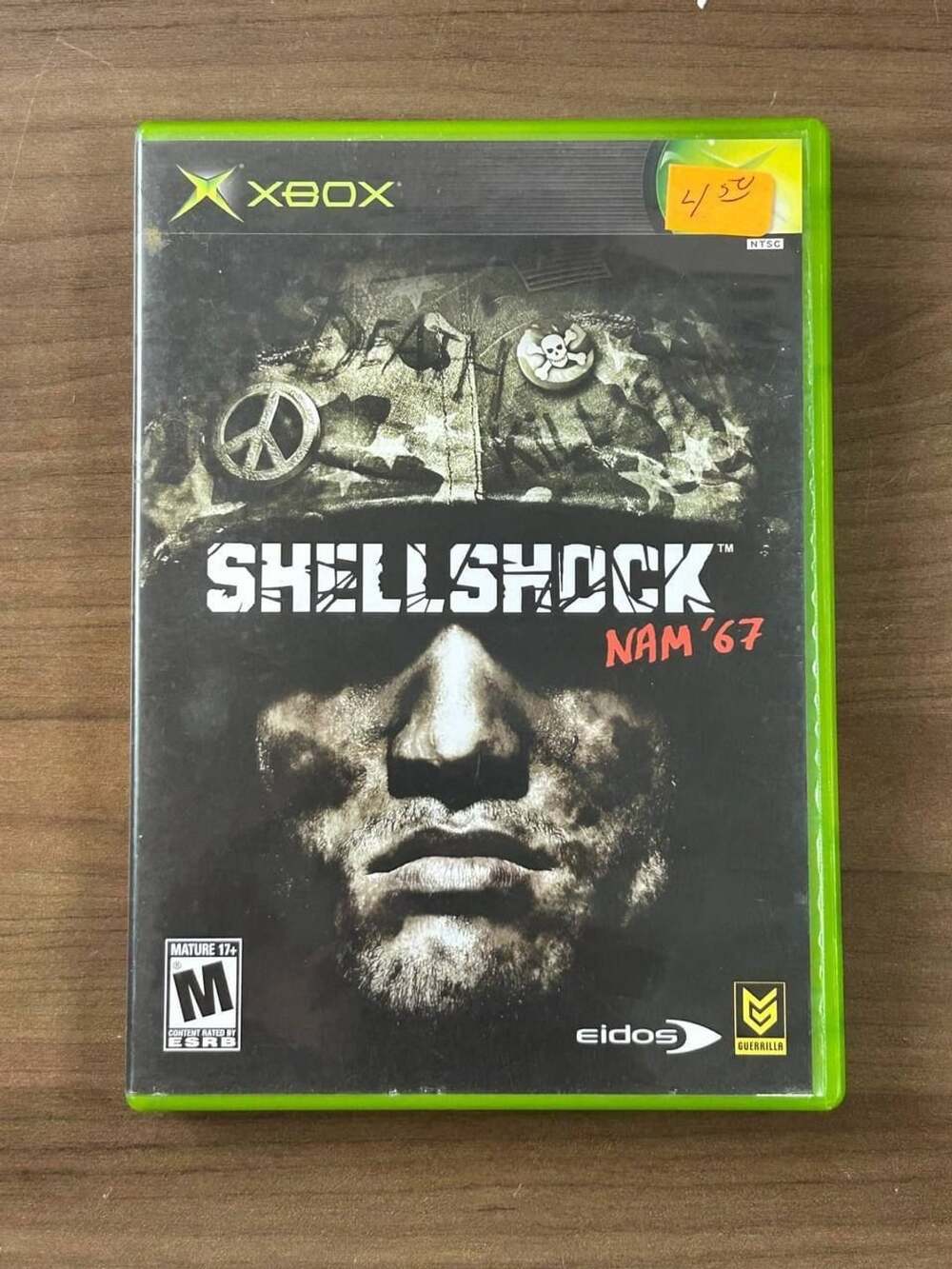 ShellShock Nam ’67 Microsoft Xbox 2004 NTSC Eidos Game Disc Case & Manual